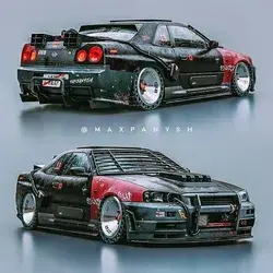 apocalyptic nissan gtr r34!