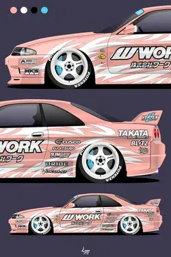 Skyline R33 - Workaholics Pink