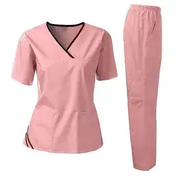 2023 Customization Trs Pink Scrubs Suit Designs For Women Jogger Pants Customized Scrub Suit Designs For Women - Buy Polyester Cotton Spandex Scrub Suit,Custom Scrub Uniform,Scrub Suit Designs For Women Product on Alibaba.com