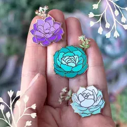 Succulent Enamel Pins