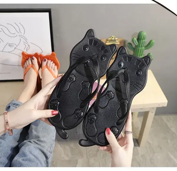 Cat-shaped Non-slip flip flops