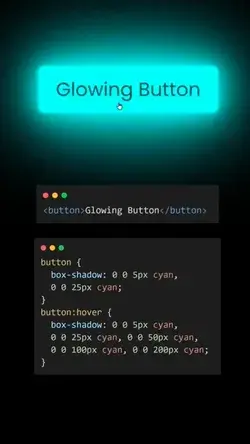 Neon Glowing Button Hover Animation in HTML CSS