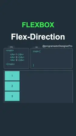 👉 CSS Flexbox, propriedade flex-direction🎭