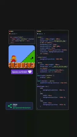 CSS animation com Marios Bros