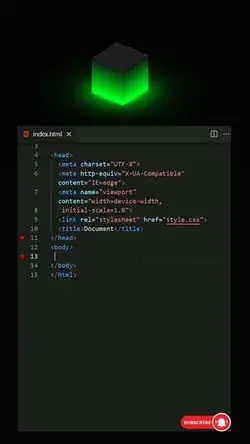 CSS 3d Glowing Cube Animation