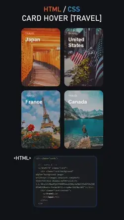 CSS card hover animation