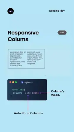 Css responsive columns