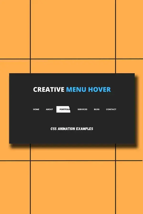 Creative CSS Menu Hover Effect