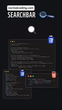 Animated Searchbar in CSS & HTML