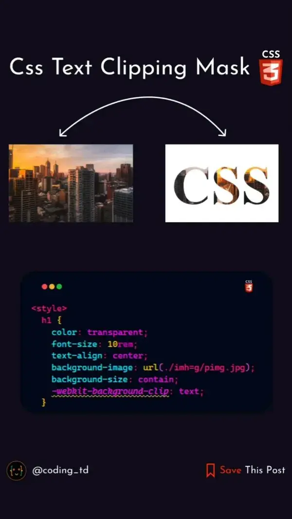 Css Text Cliping Mask