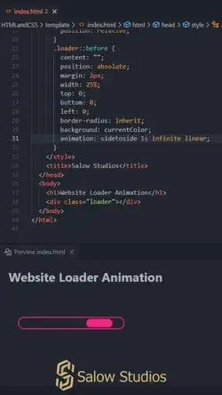 Website preloader HTML and CSS tutorial for beginners 2022 #shorts #coding