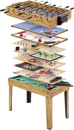 Mightymast Leisure 34-IN-1 Multiplay Games Table Incorporating Table Football, Hockey, Pool, Table Tennis &amp; 31 Other Games Including All Accessories : Amazon.co.uk: Toys &amp; Games