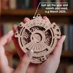 Date Calendar by Ugears 3D wooden model DIY STEM Design