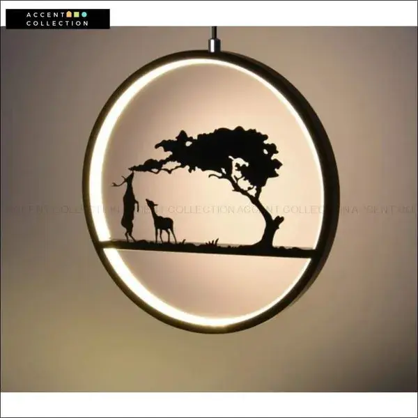 Modern Round Hanging LED Lamp - C / Warm White Light