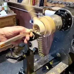 Turning a wooden scoop