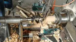 Automatic wood lathe machine for making wood bottle cap