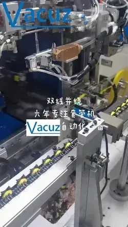 2 Wires PQ Transformer Coil Automatic Teflon Tube Insertion Winding Taping Casing Machine Factory