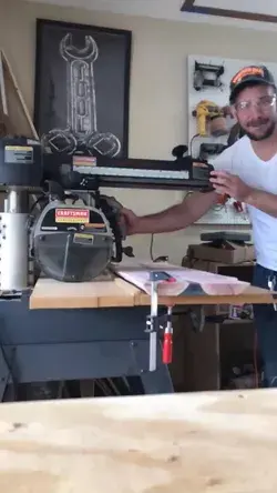 Radial Arm saw cut