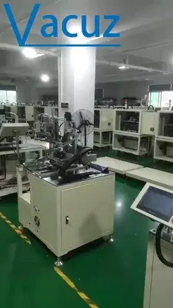 Vacuz Hot Sale Automatic Transformer Bobbin Coil Teflon Tube Inserting Winding Taping Casing Machine