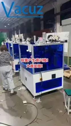 Vacuz Delivery Automatic Transformer Bobbin Coil Teflon Tube Inserting Winding Taping Casing Machine