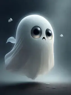 HD Wallpaper Cute sad ghost cartoonish