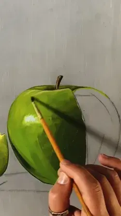 Green Apple Slice | Oil Painting Demo