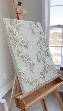 Textured Floral Art by Kelsey Design Co.