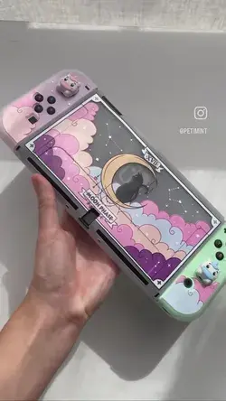 Cat Moon Phase Nintendo Switch OLED Case
