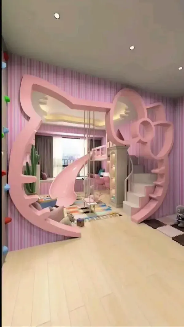 I love this pink kitty room so much ❤