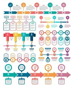 Infographic Elements and Timeline Set #7 by Artvea