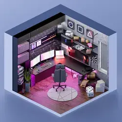 3D Model Gaming Room