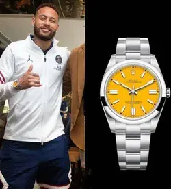 Rolex Oyster Perpetual Stainless Steel Yellow Dial 124300 – Neymar Jr’s Watch