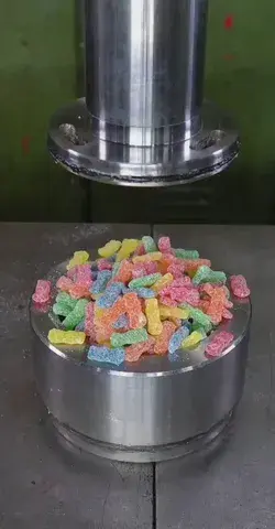 satisfying hydraulic press cruching candy videos
