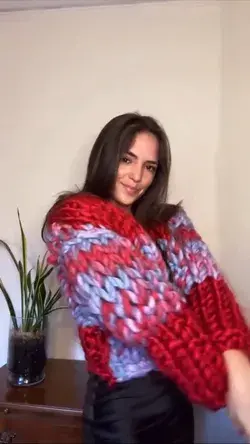 Chunky knit sweater tutorial