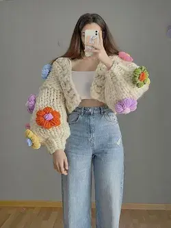 Chunky knit cardigan