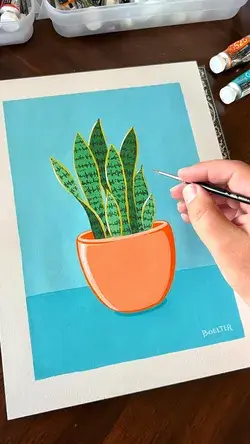 Painting a Snake Plant by Philip Boelter