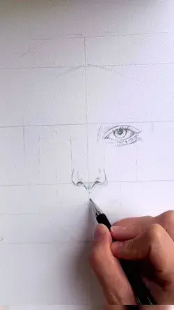 Process pencil portrait 