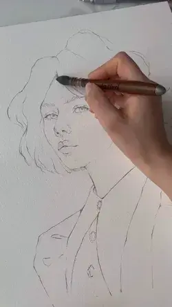 Watercolor Painting Tutorial Draw Paint Portrait Girl