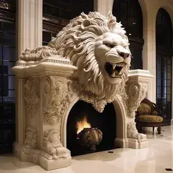 Lion Fireplace