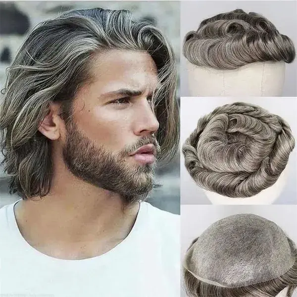 0.04-0.06 thin skin colorful toupee hairpiece for men on sale online