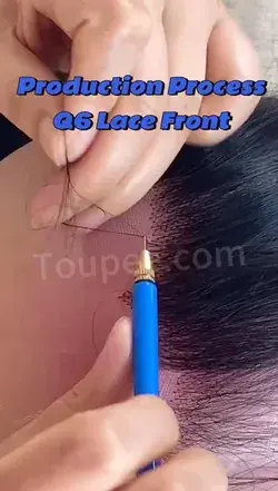 The production process of Swiss Q6 lace front with PU