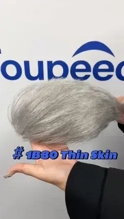 #1B80 0.04-0.06mm Thin Skin Toupee hair unit with invisible hairline💕💕