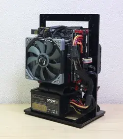 Production of self made open PC case／自作オープンPCケース