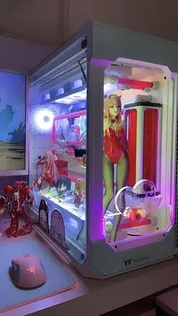 Anime Girl Zero Two PC Gaming Battlestation