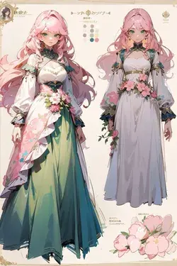 Flower anime girl reference