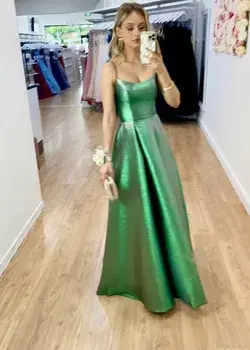 Apollo Metallic Gown - Green