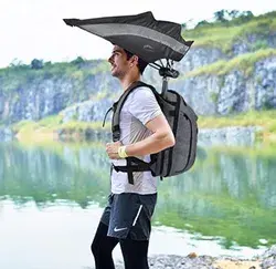 EZ FunShell Backpack: 2-in-1 Overhead Umbrella Bag