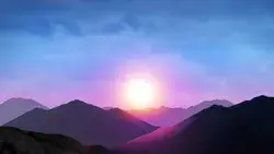 Free Motion Graphic Virtual Background 🏔 Mountain Sunrise Sunset Clouds Nature VJ Loop