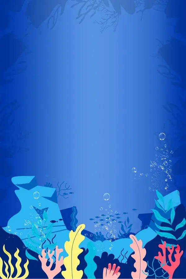 Blue Gradient Underwater Swimming Activity H5 Background Material Wallpaper Image For Free Download - Pngtree