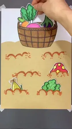 Vegetable Themed Papercraft for Toddlers